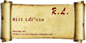 Rill Lúcia névjegykártya
